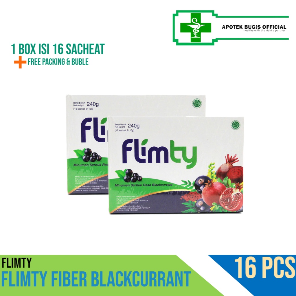 Flimty Fiber - Bundling 2 Box - Paket Lebih Hemat! - Rasa Blackcurrant 2 box