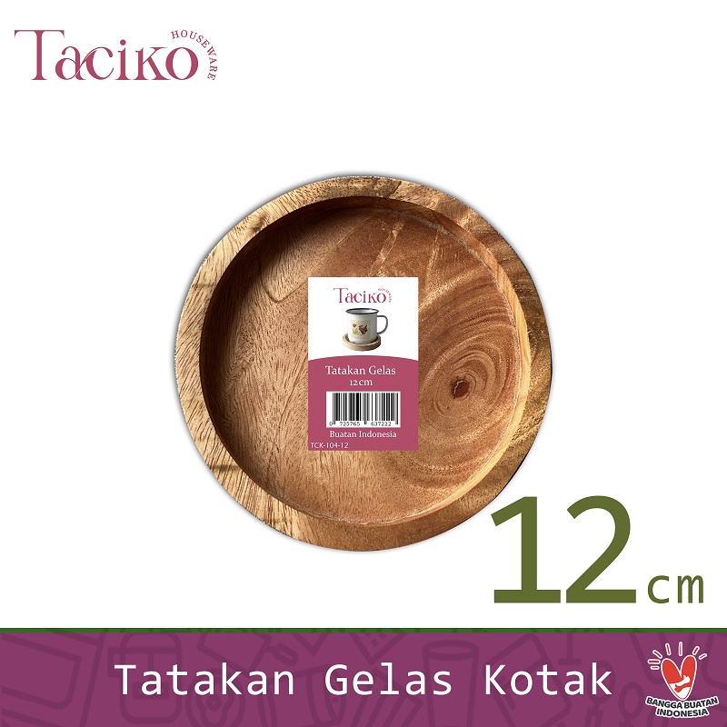 Ktmstore Tatakan Gelas Kayu Bulat Round Wooden Coaster Alas TACIKO TCK-104