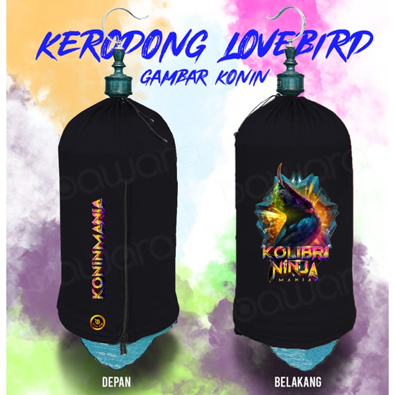 SK Kerodong Love Bird Gambar Konin Kolibri Ninja Diameter 30-33cm Bahan Higet Premium