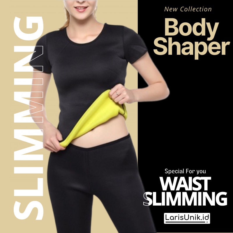 Baju Pembakar Lemak Korset Pelangsing Perut Baju Olahraga Gym Kaos Pria Wanita Cloth Hot Shaper