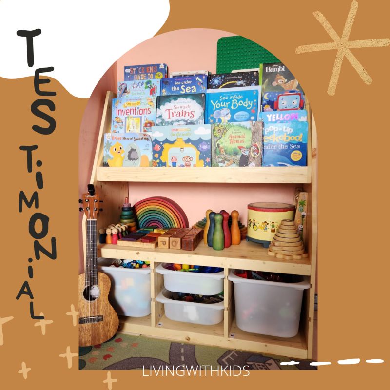 Jual Rak Buku Rak Montessori Rak Mainan Rak Buku Anak Shopee