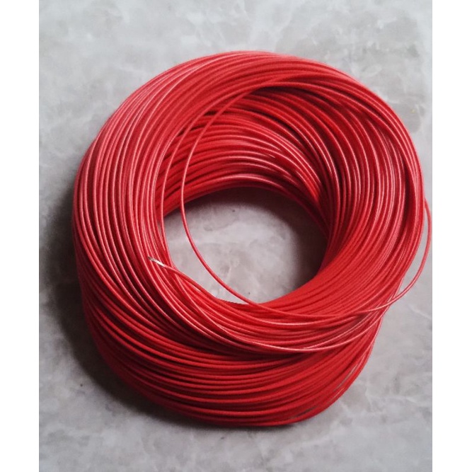 kabel tinned copper serabut per 1meter merah/hitam