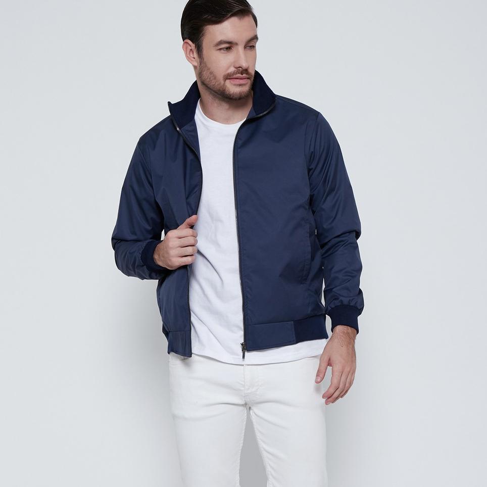 {PDP.09Ja23ᴮ} M231 Jaket Pria Taslan Harrington Panjang Navy 1756A