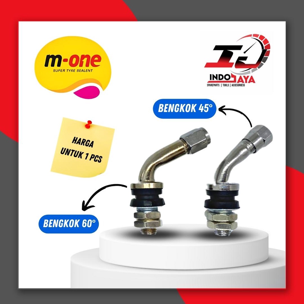 [BAYAR DI TEMPAT] PENTIL BENGKOK 45 DERAJAT / 60 DERAJAT / PENTIL TUBELESS / PENTIL BAN MOTOR BENGKO