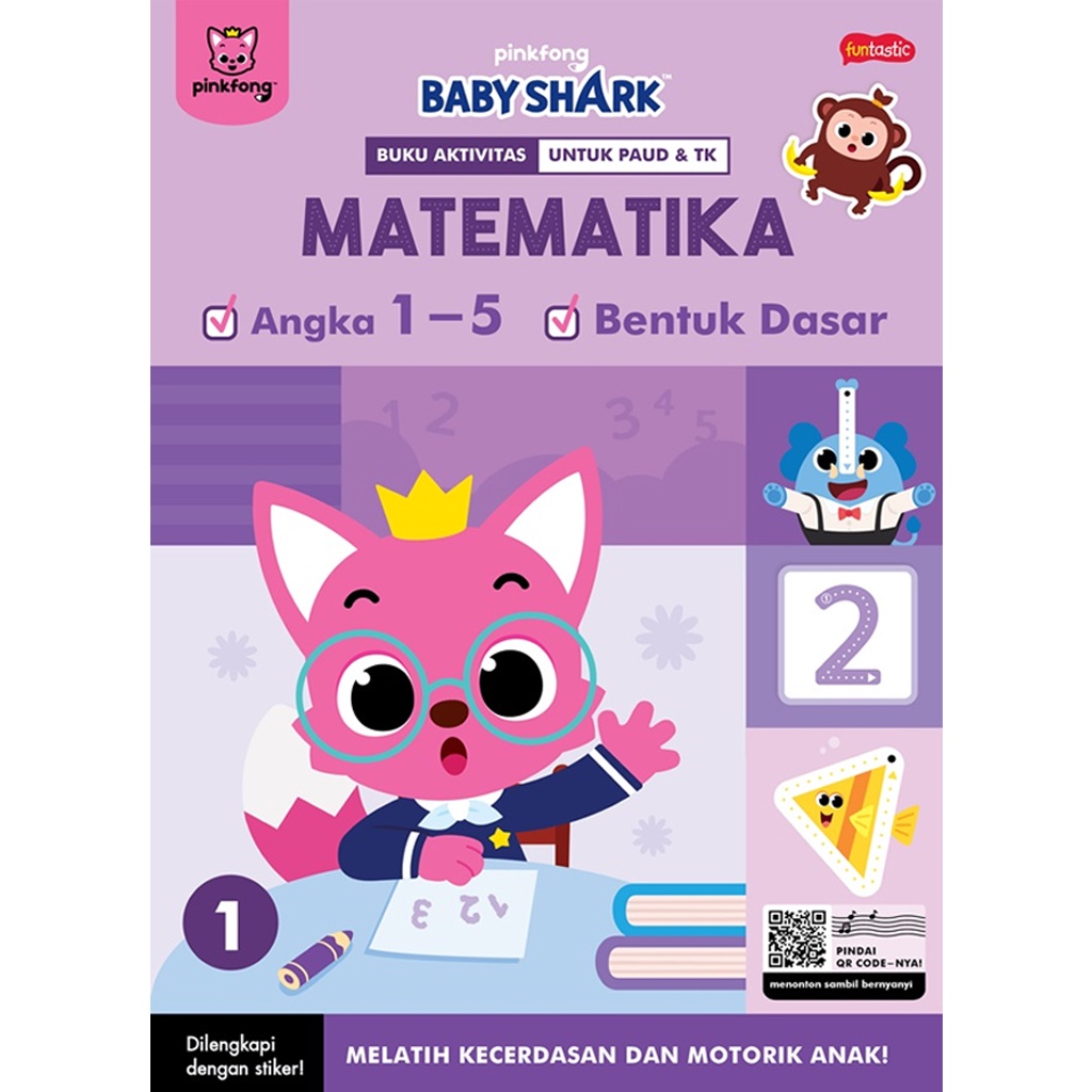 Gramedia Bali - Pinkfong Baby Shark - Buku Aktivitas Matematika 1
