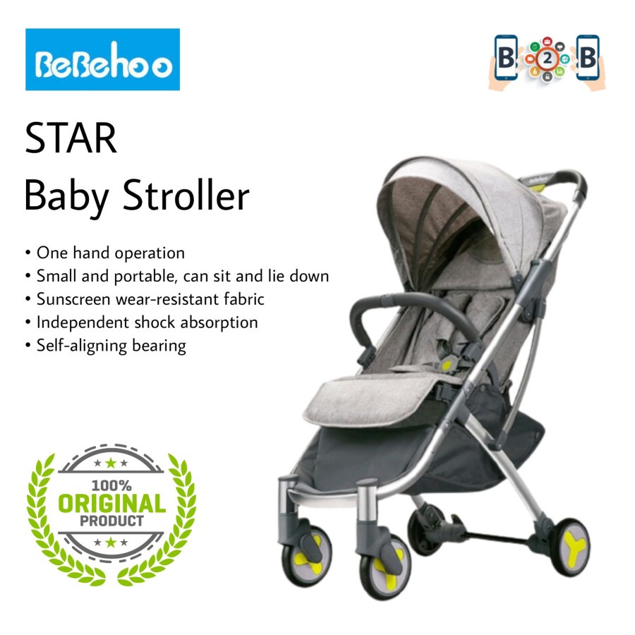 Bebehoo Star Baby Stroller ST201 Folding Lightweight Kereta Bayi Lipat