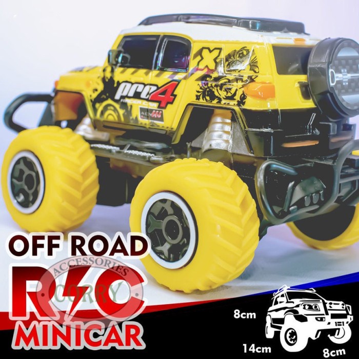 MAINAN MOBIL REMOTE CONTROL JEEP OFF ROAD 4X4 PLASTIK KUNING TERLARIS