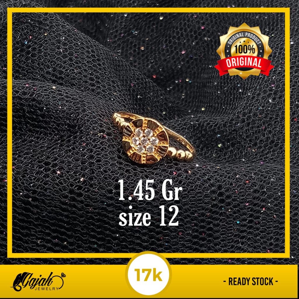 Cincin emas 17k - 1.45 gr kadar 750 - 4093