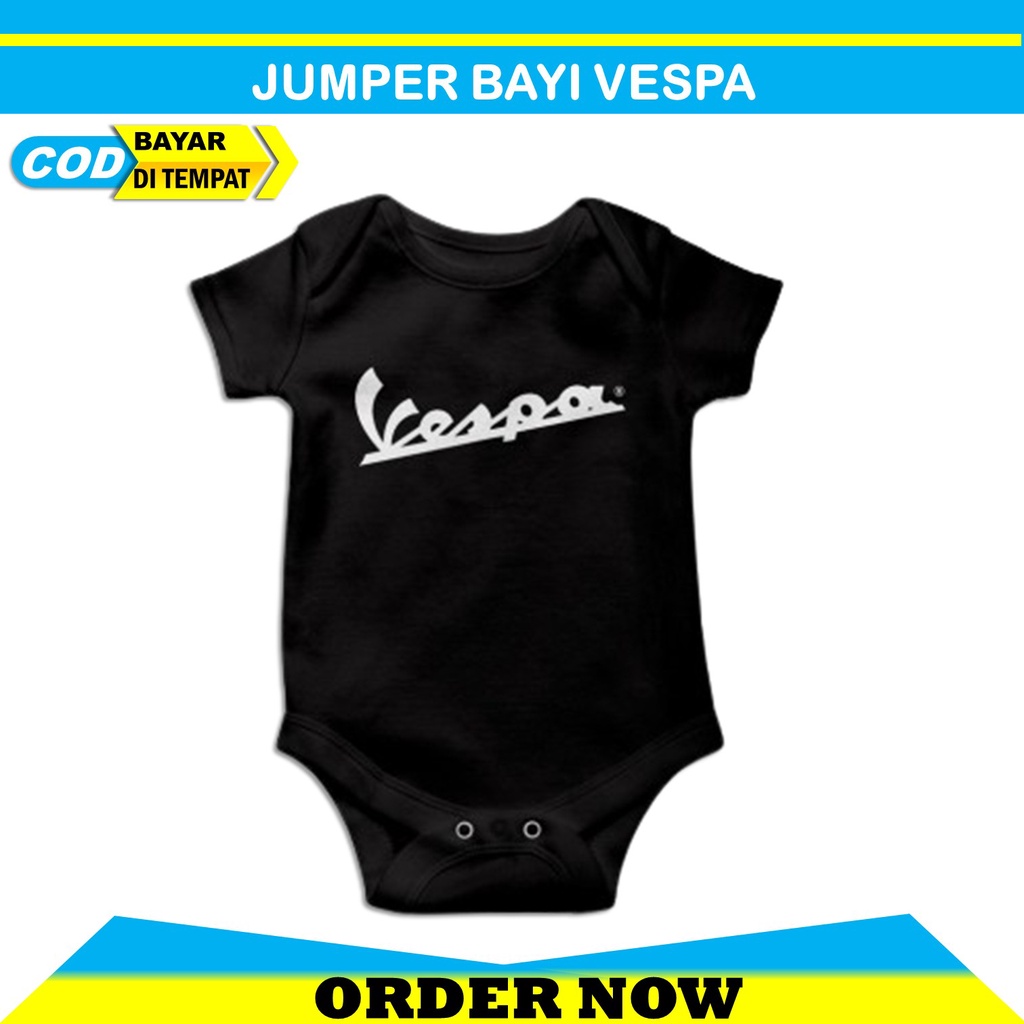 Jumper Baby Cowok Unik dan Lucu Baju Bayi Laki Laki Motif Vespa Keren Jumpsuit Balita Cewek