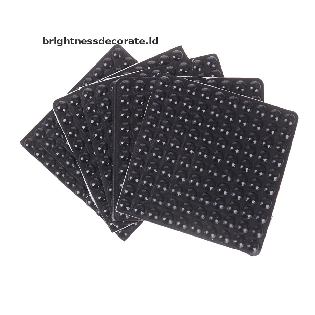 [Birth] 100pcs Hitam Perekat Diri Karet Kaki Setengah Lingkaran Bumper Door Buffer Pad [ID]