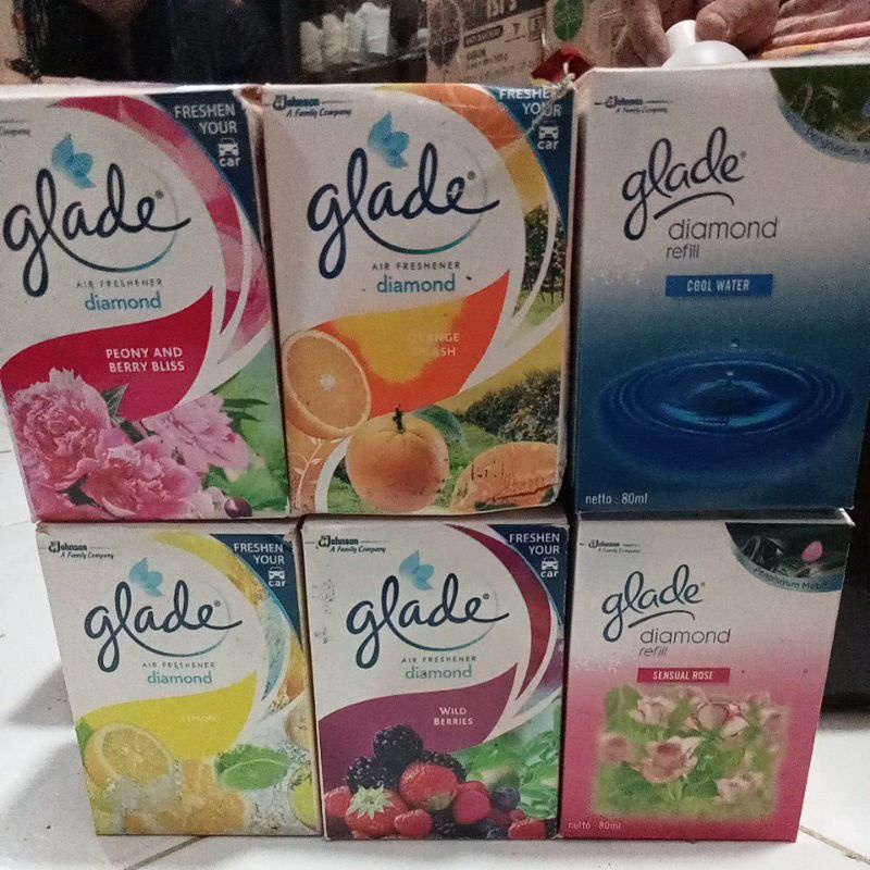 glade pengharum mobil/glade Reffil/glade diamon/violet