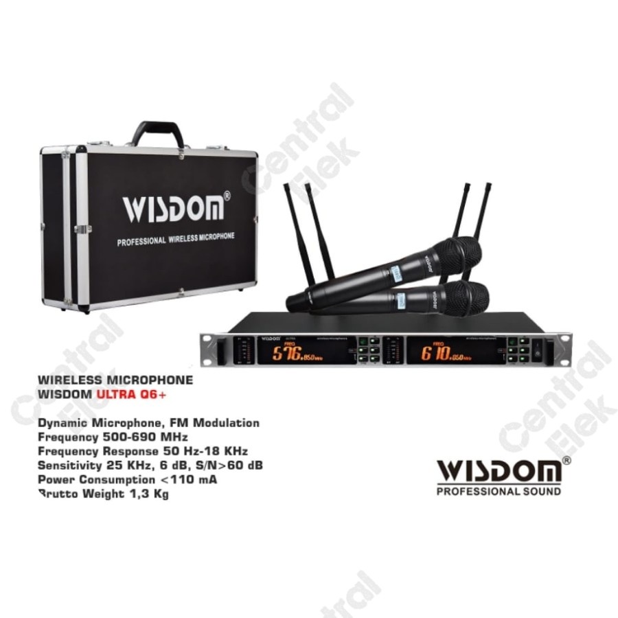 mic wireless wisdom ultra q6+ original microphone wisdom q6 + handheld