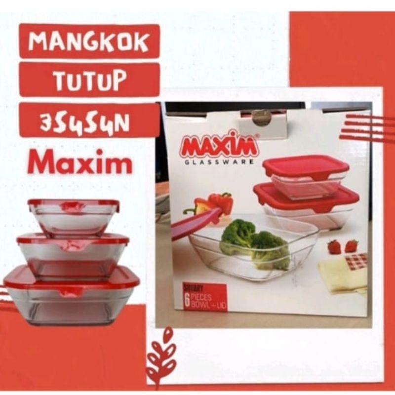 CUCI GUDANG TERLARIS MAXIM GLASS WARE / MANGKOK SET KACA