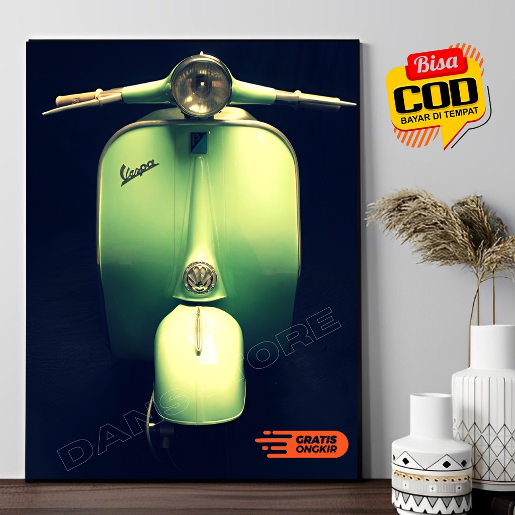 Poster Vespa Jadul Antik Hiasan Dinding Aesthetic V2932