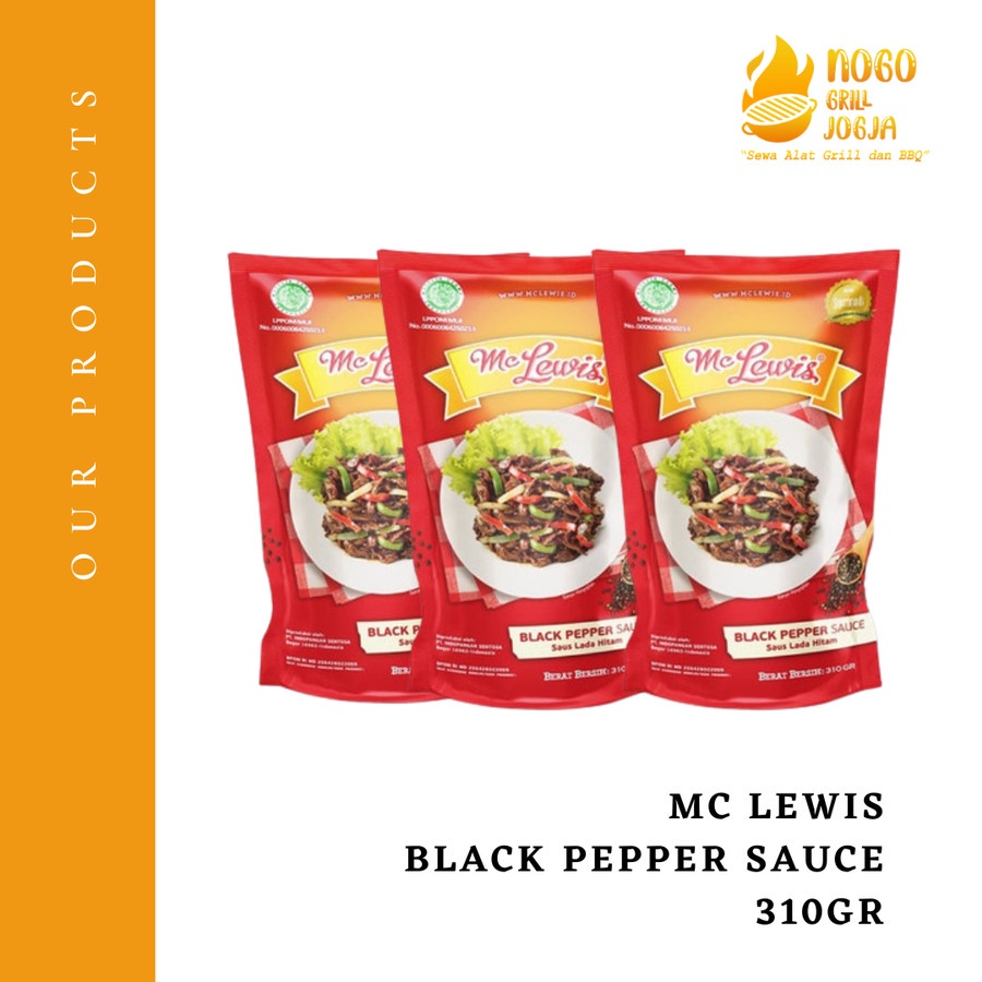 

Mc Lewis Blackpepper Sauce 310 g / Saus Lada Hitam 310 g