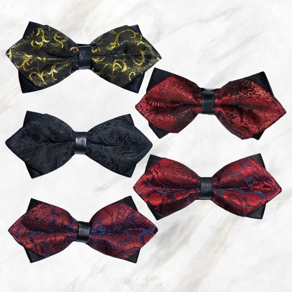 Dasi Kupu Batik Hitam Dewasa Wedding