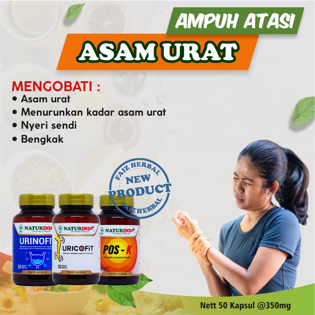 Obat Asam Urat Ampuh Herbal Kaki Bengkak Nyeri Sendi Peluruh Kristal Asam Urat Herbal naturindo pake
