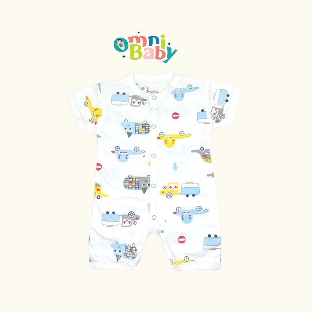 Romper Fashion Omnibaby Bayi/ Baju Bayi Romper Kancing Depan SNI