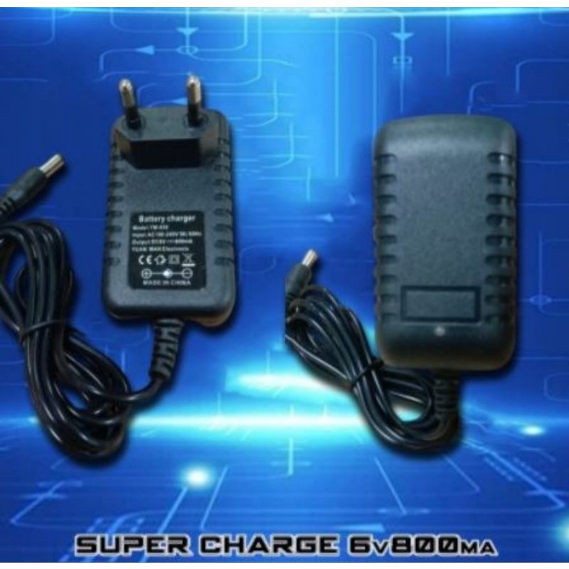 PROMO BATERAI AKI ELEKTRIK CHARGER KHUSUS MOBIL MOTOR MAINAN AKI ANAK/6v800ma