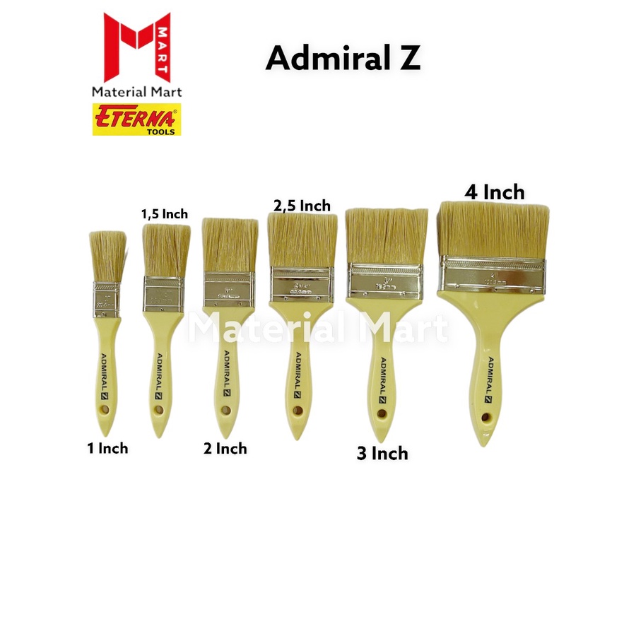 Kuas Cat Admiral Z Gagang PVC | Kuas Eterna Admiral Z | Kuas Cat Tembok | Material Mart