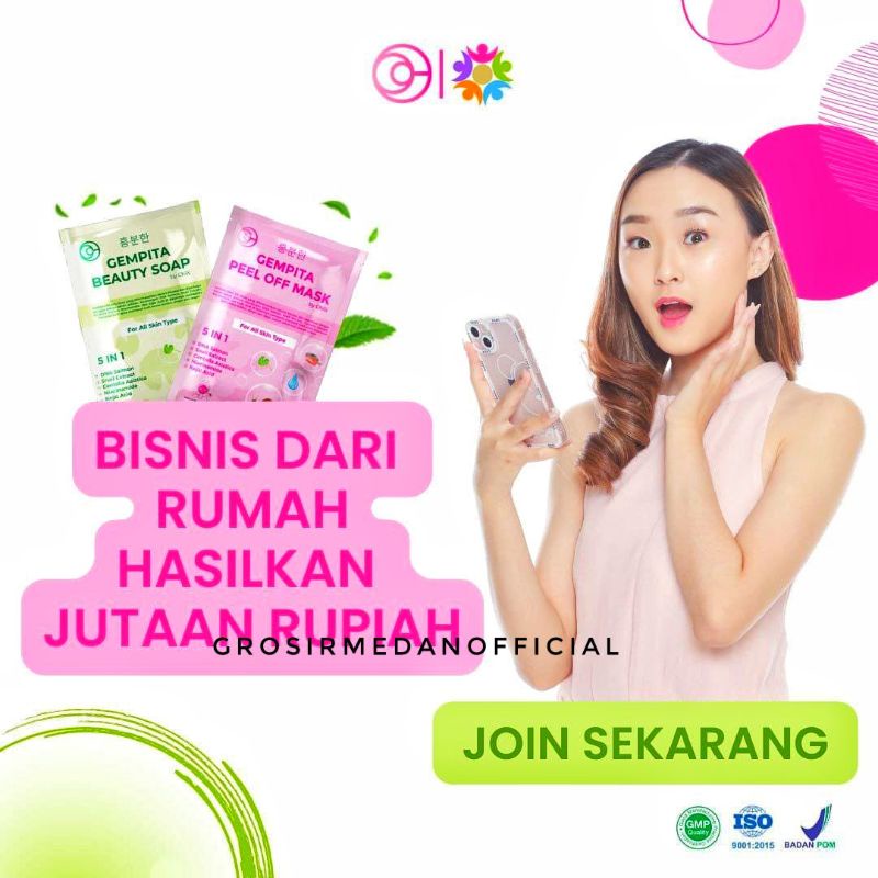 GEMPITA per box SOAP &amp; MASK - SABUN GEL DAN MASKER DNA SALMON - MENCERAHKAN MENGHALUSKAN