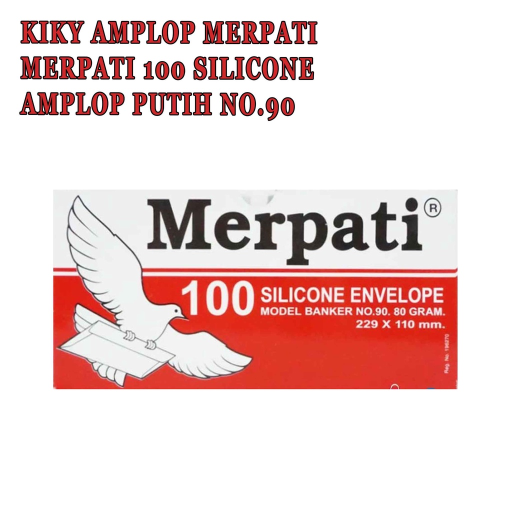 Merpati 100 Silicone Envelope * Kiky Amplop Merpati * Amplop Putih * 100pcs