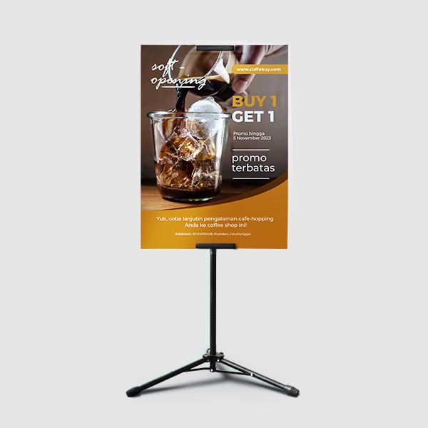 Cetak Tripod Banner Impraboard