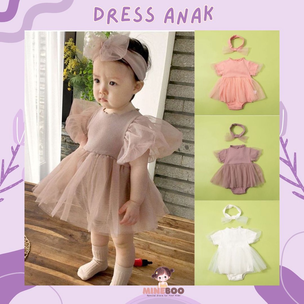 mineboo - DRESS CHUBBY BABY EBV 0-2tahun Romper bayi/Baby tutu dress Romper lucu import/baju bayi kado anak perempuan ulang tahun