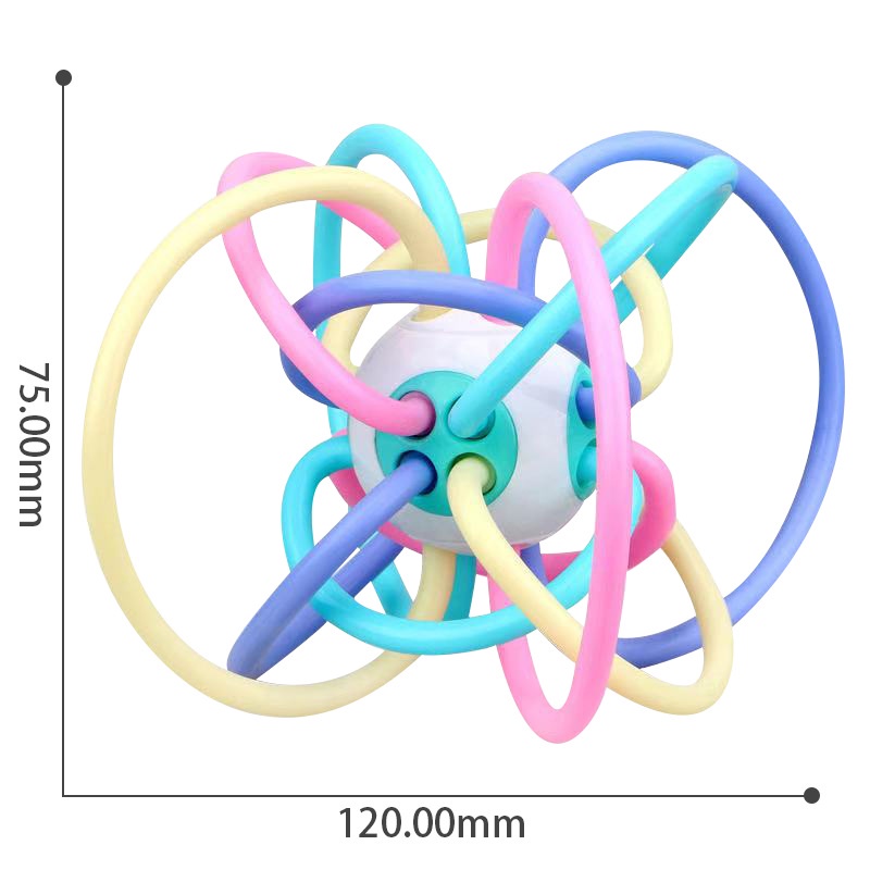 1234OS - Rattle teether bayi / mainan gigitan bayi bpa free.