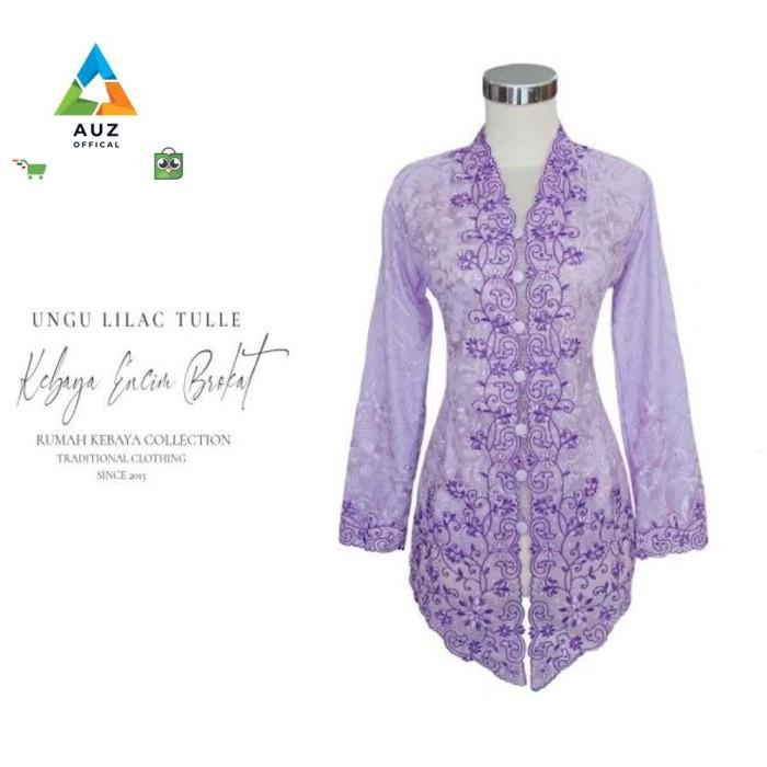 Auz Kebaya Encim Kartini Brokat Modern Lengan Panjang Ungu Lilac 99