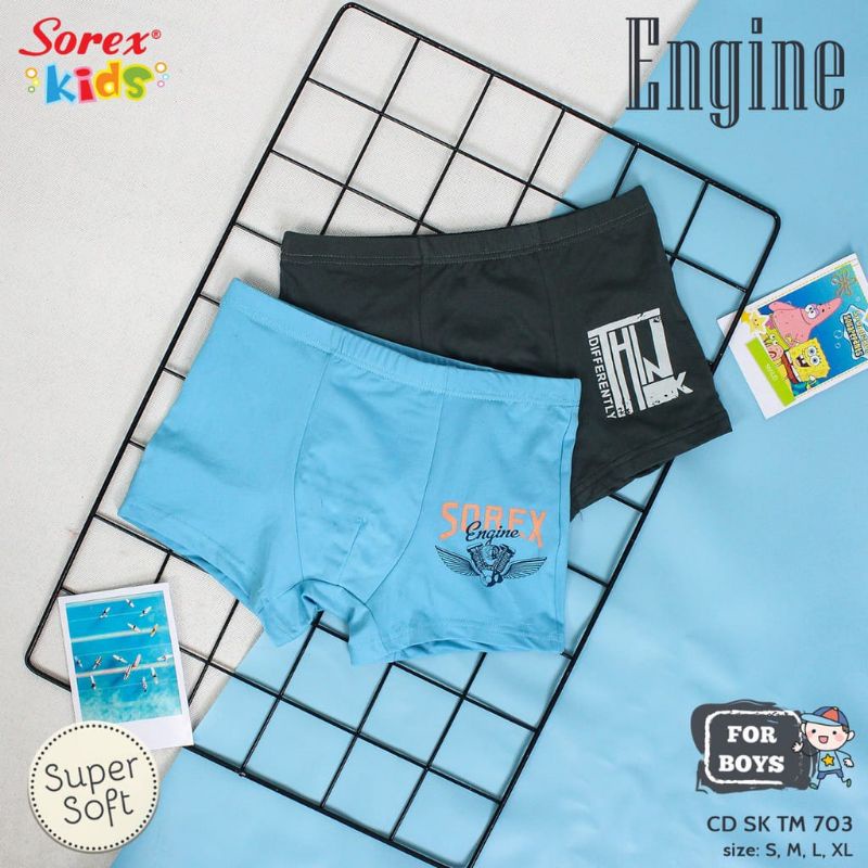 Sorex Kids Celana Dalam CD Boxer Anak Laki-Laki Isi 3 Pcs