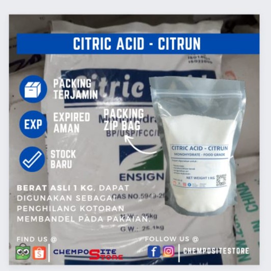 

hanya disini] Citric Acid monohydrate / citrun / asam sitrun