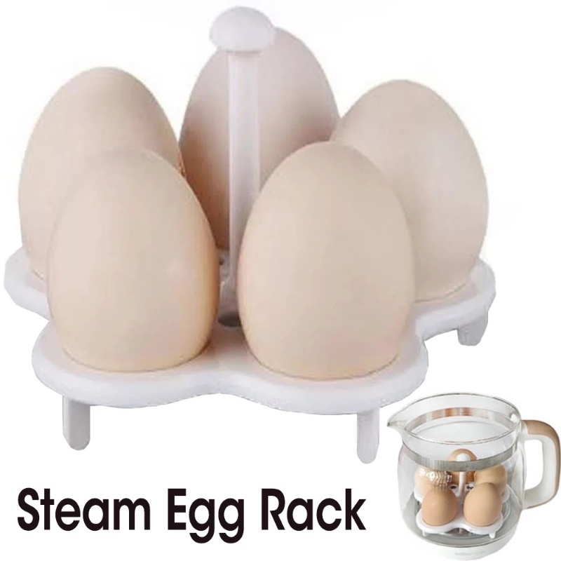 [Harga Grosir] Vertical Egg Tray Peralatan Masak Dapur Panci Kesehatan Rumah Tangga Egg Cooker Plastik Bulat Kukus Berdiri Kreatif Pengukus Makanan Rak Telur Kukus Multifungsi