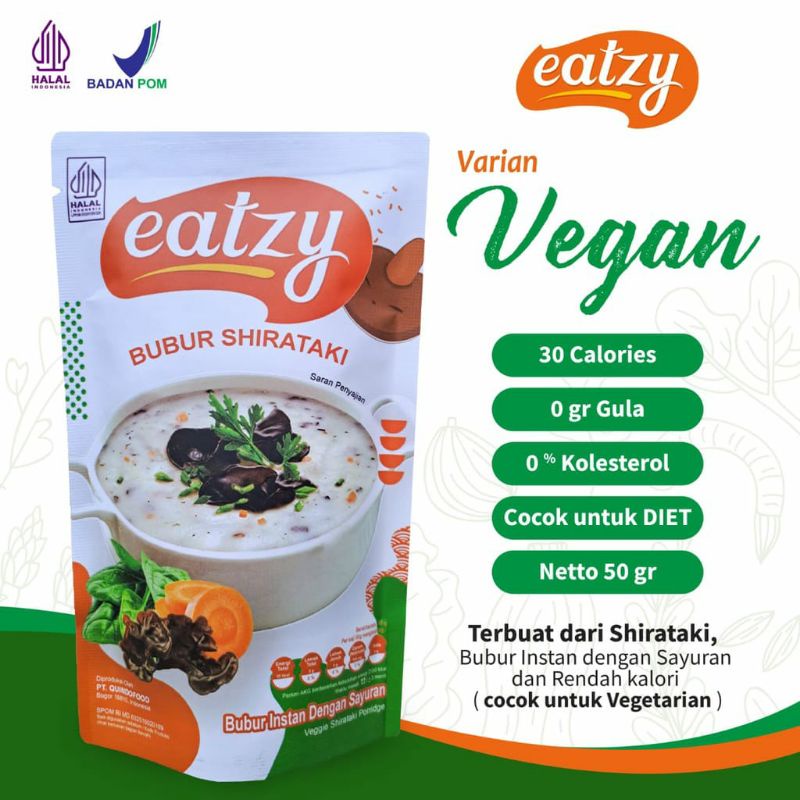 

Eatzy Bubur Shirataki Vegan low calories vegan friendly
