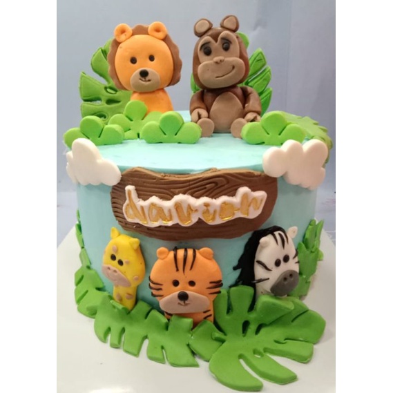 

Kue Ulang Tahun Tart Cake Tema Safari Animal