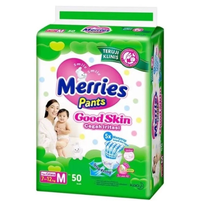 MERRIES POPOK BAYI UKURAN M ISI 50 PCS POPOK CELANA PEMBALUT BAYI PELINDUNG BAYI POPOK CELANA BAYI H