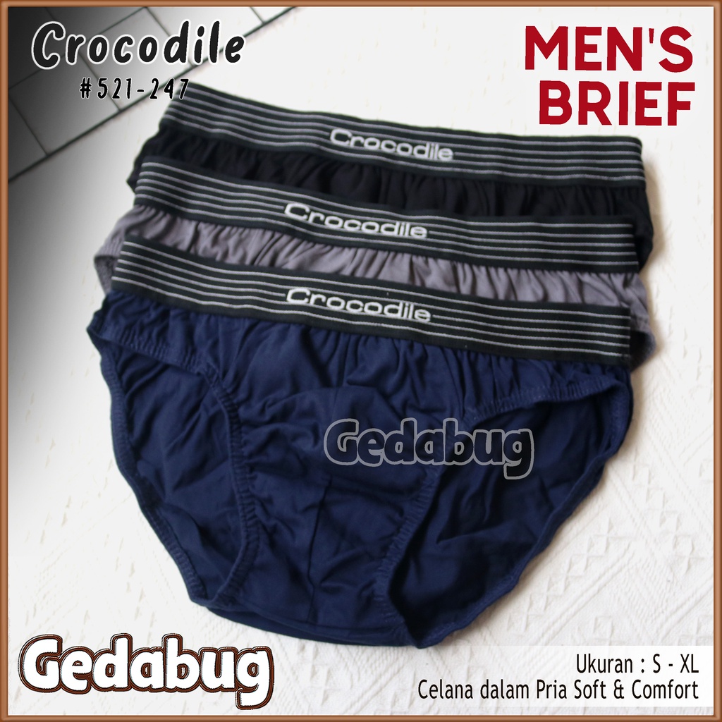 CD Pria CROCODILE 521 - 247 | Celana Dalam pria Karet Boxer Original | Terbaru Gedabug