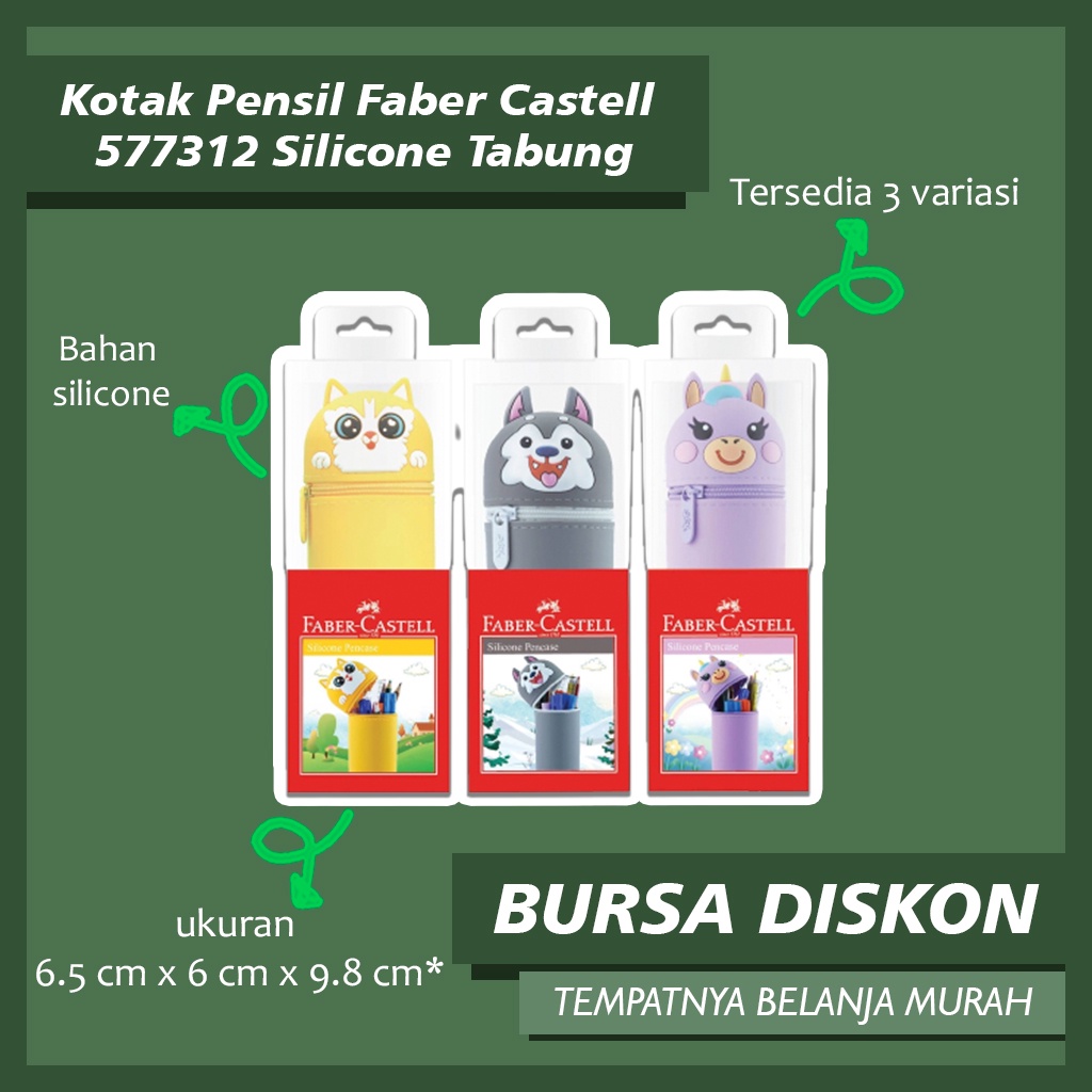 

Kotak Pensil Faber Castell Silicone Tabung 577312 Pencil Case Tempat Pensil