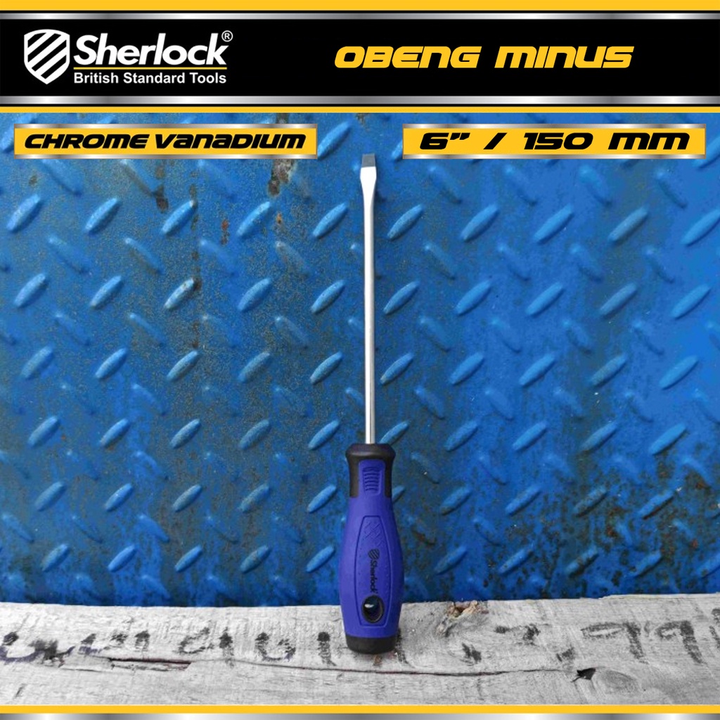 Obeng Minus Ergo 6 &quot; / 150 mm Original Sherlock