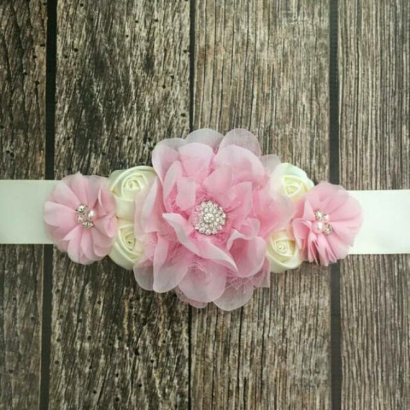 Belt Wedding korsase aksesoris pengantin hiasan gaun pesta