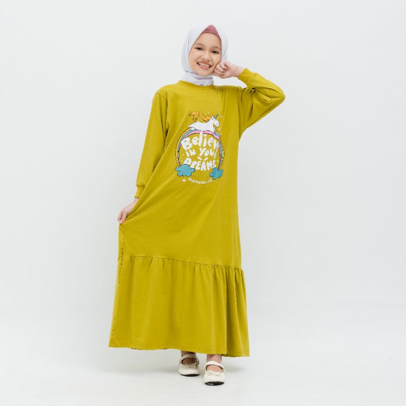 Gamis Anak Perempuan Kaos Terbaru Kekinian Tanggung 3 Tahun Sampai 12 Tahun