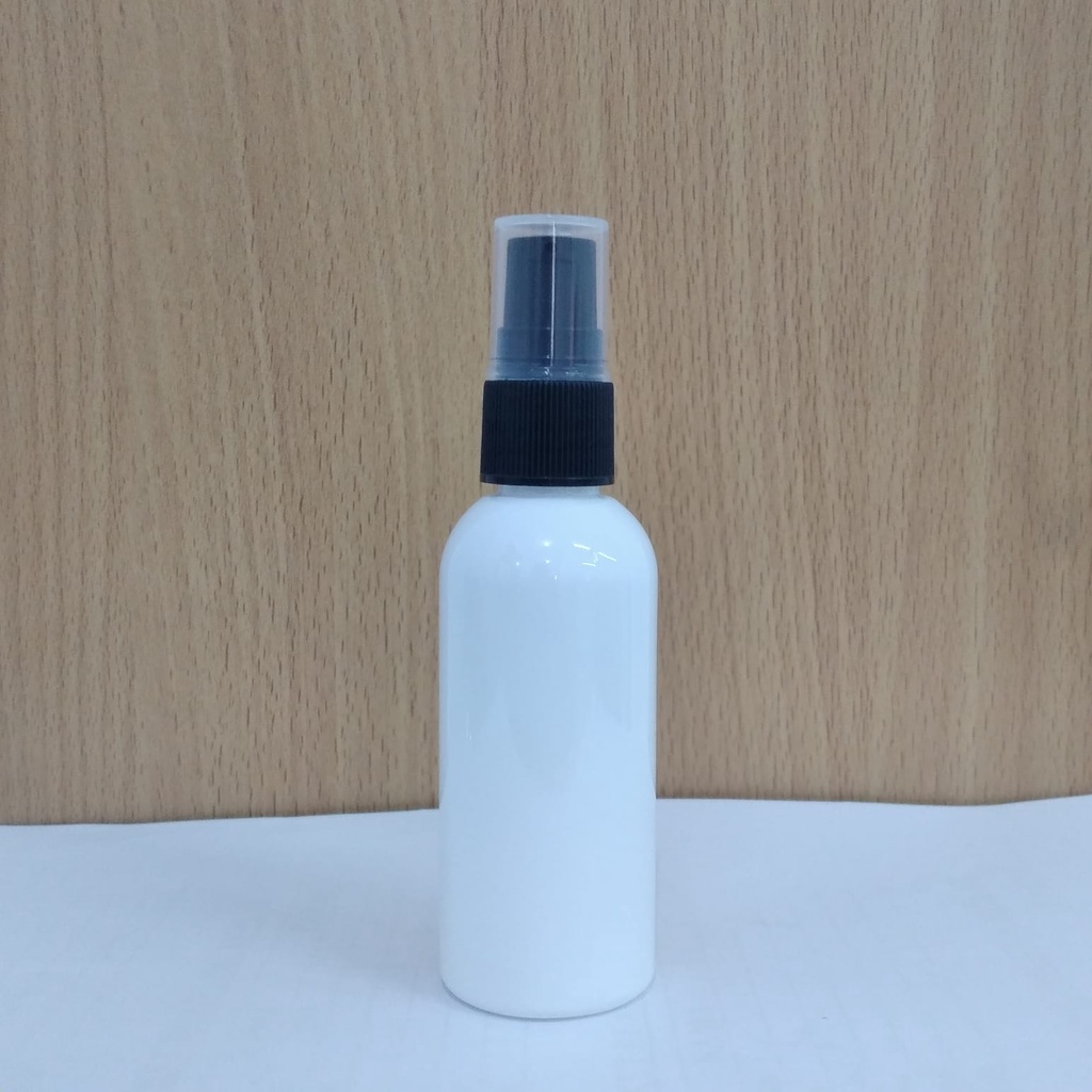 Botol Plastik PET 60ml BR Putih Tutup Pump Treatment Half Cap