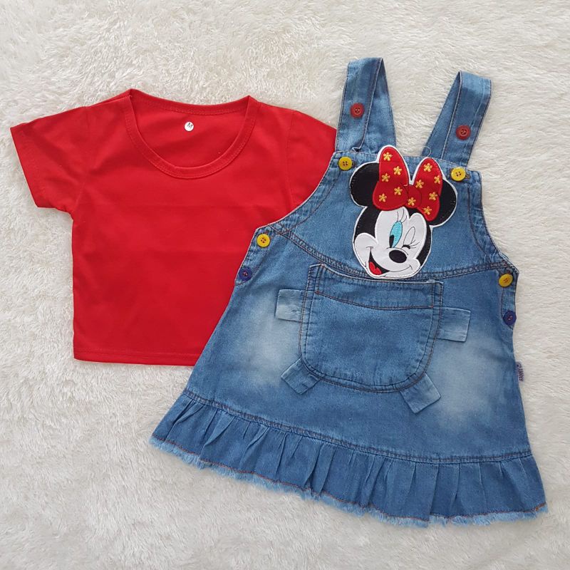 Baju Bayi Minnie Jeans Overall