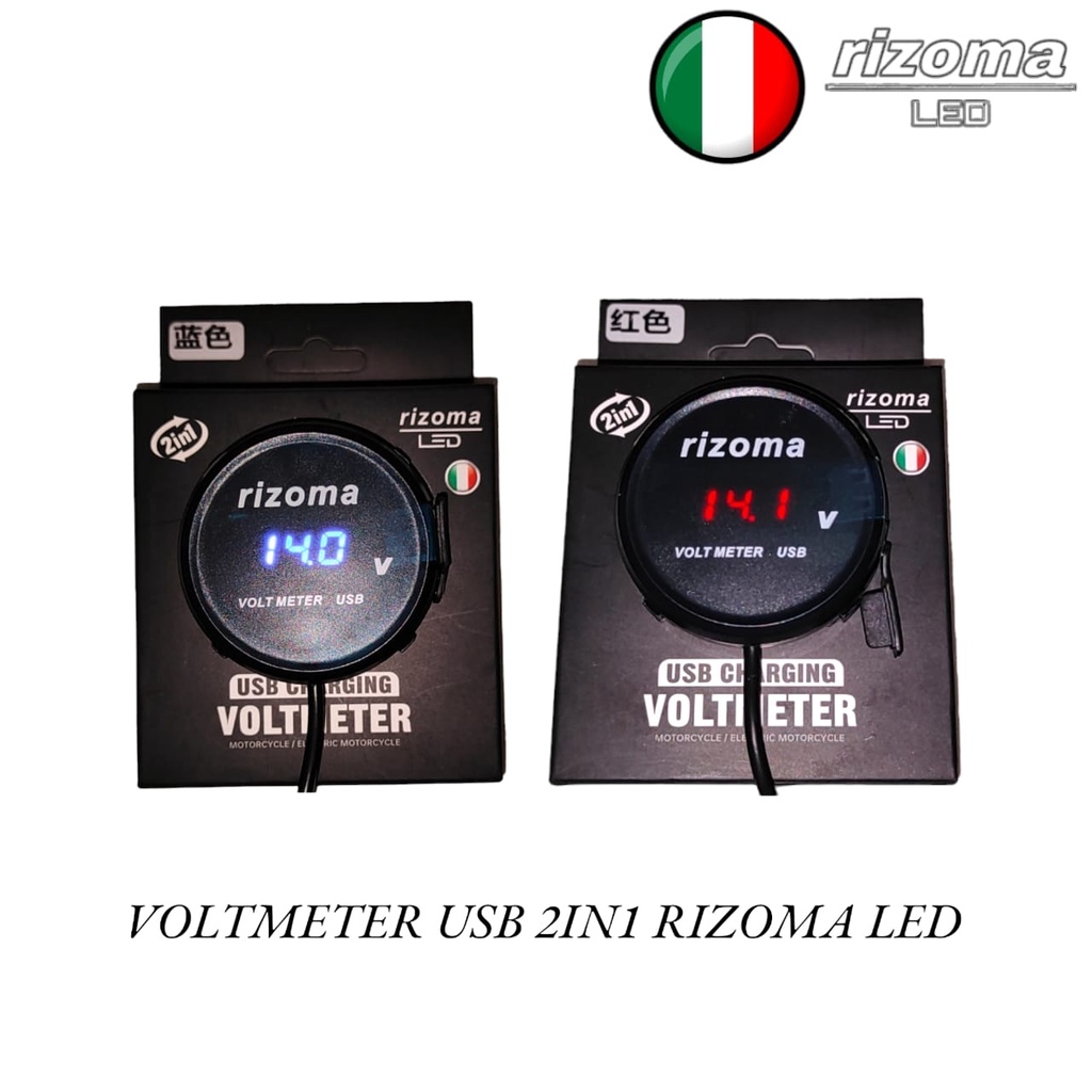 PROMO VOLTMETER AKI BULAT RIZOMA PLUS USB UNIVERSAL NMAX PCX AEROX VARIO 150 MIO BEAT VARIO DLL