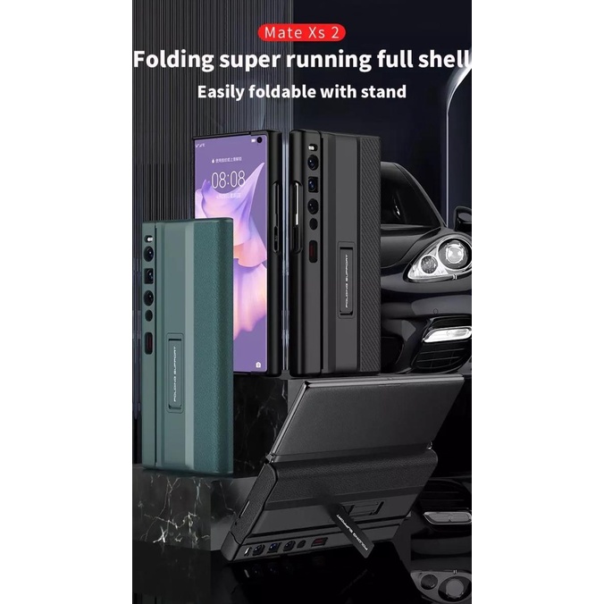 Huawei Mate Xs2 Case Leather Folding Stand - casing cover MateXS 2 ORI