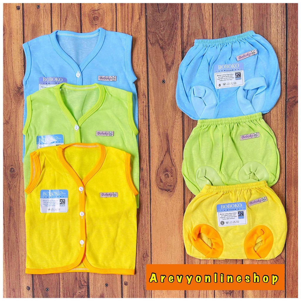 1 Pc Baju Pendek Baju Panjang Baju Kutung Celana Pop DK Warna Bayi Newborn Arevyonlineshop