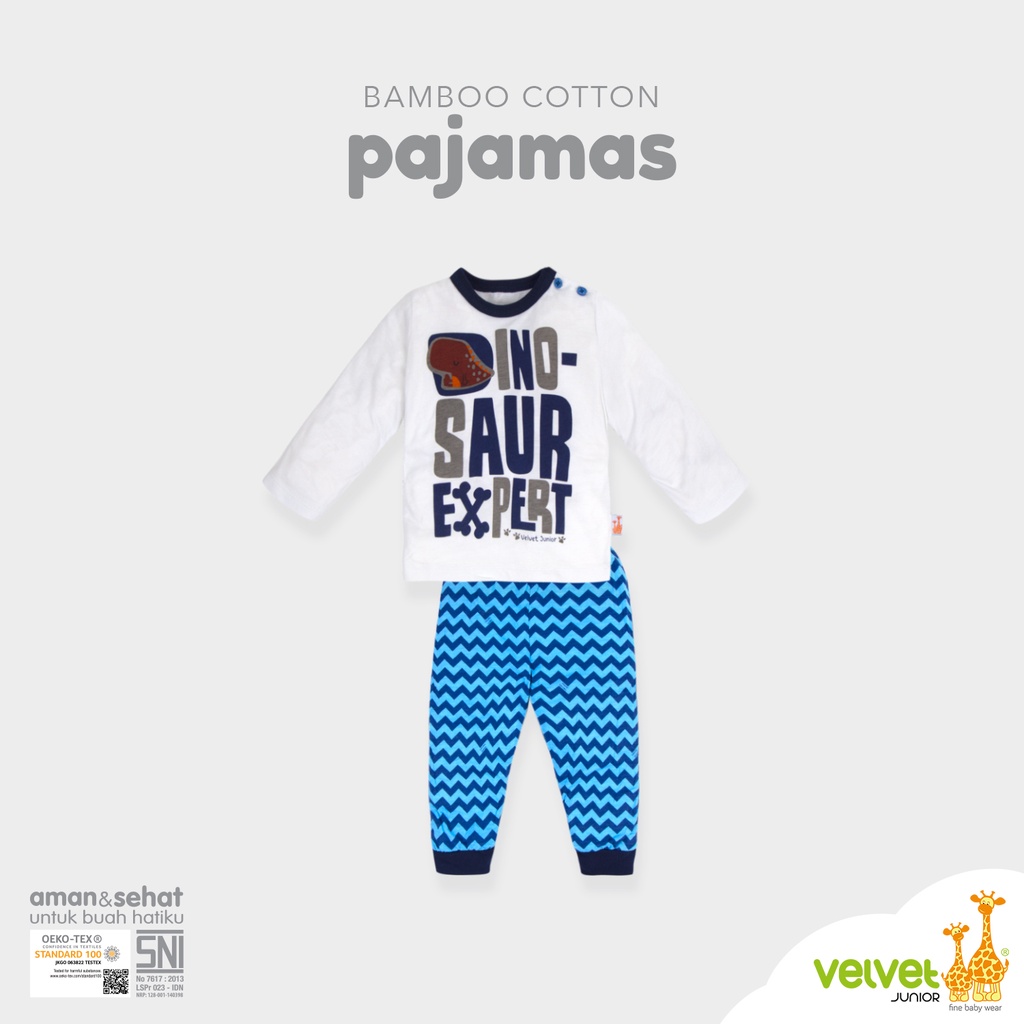 Velvet Junior Piyama Anak Laki-Laki Bamboo Cotton Pajamas