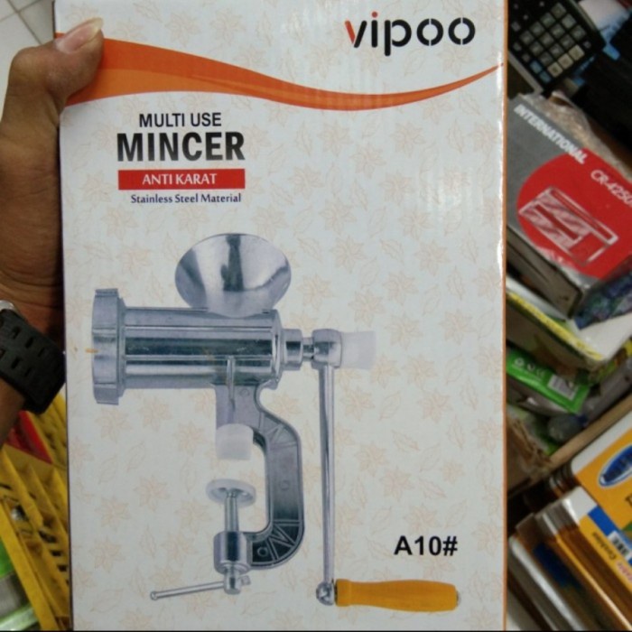 Gili Gilingan Daging Vipoo A10 / Meat Mincer Manual Besi Bahan Stainless