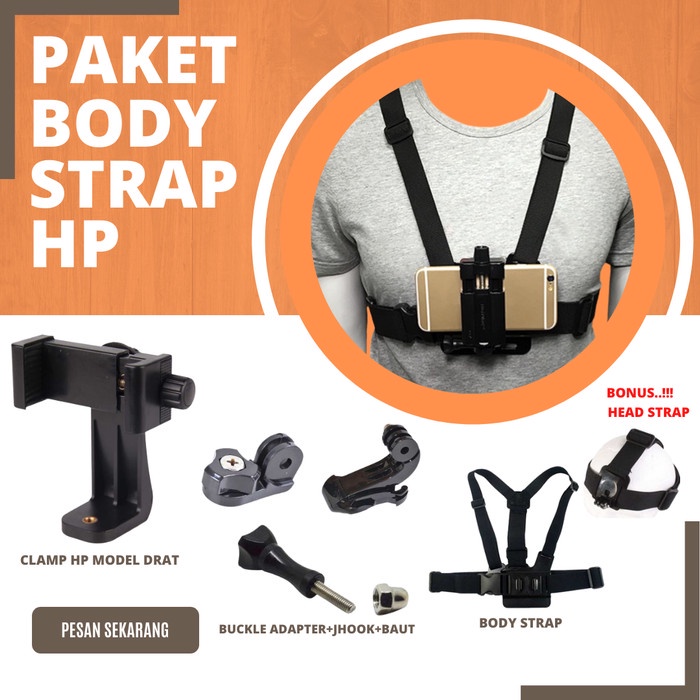 Str Chest Strap Hp Holder Body Smartphone Camera Dada Mounting Handphone