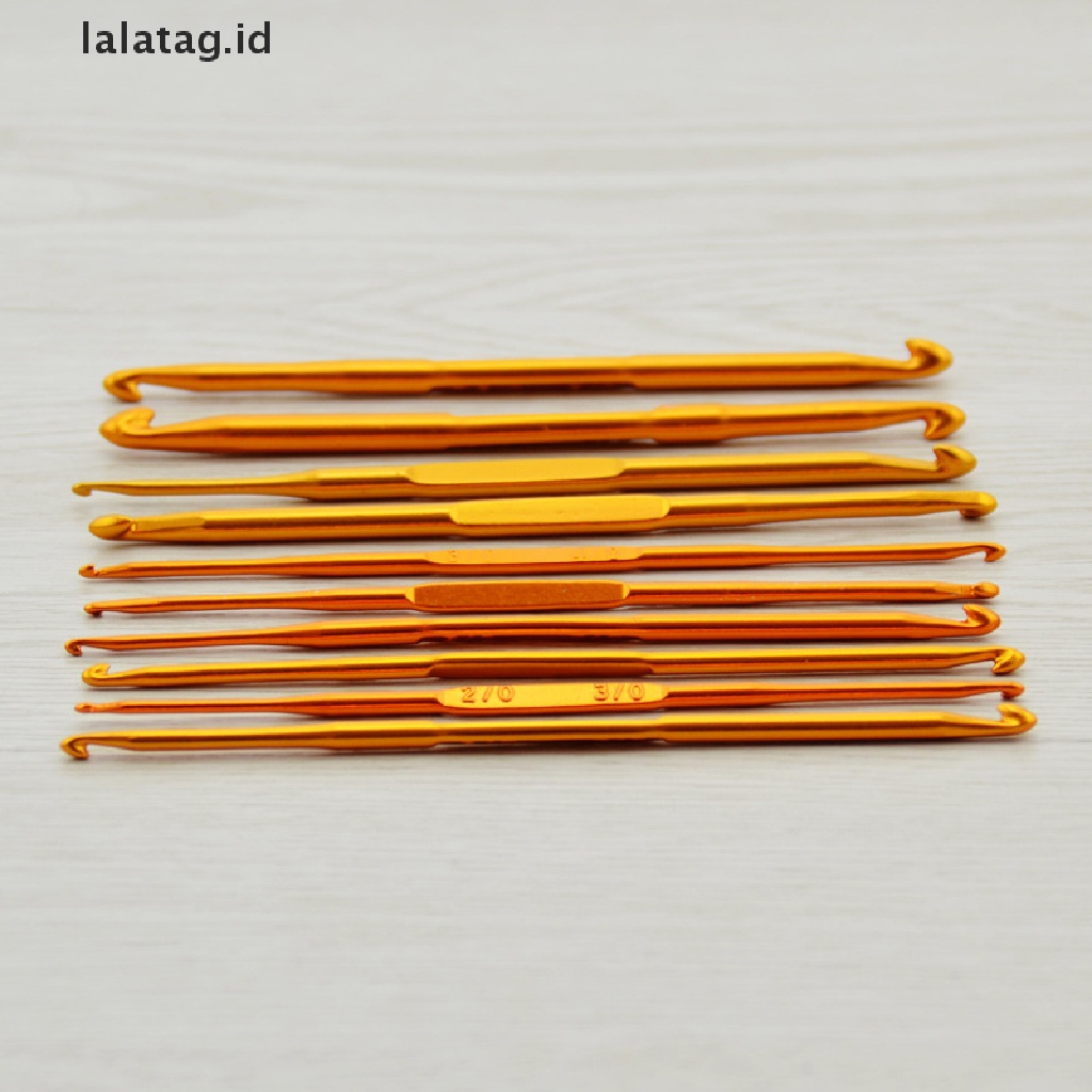 [lalatag] 10pcs Alumina Crochet Hook Set DIY Knitg s Alat Jahit Knitg Rumah [ID]